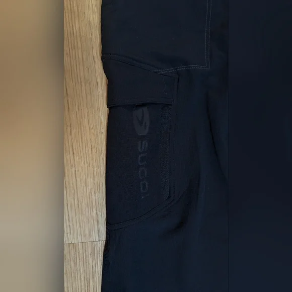 SUGOI Mens Pants Cargo Stretch Outdoor Hiking Cycling Nylon Black Sz M, Wide Leg - Picture 3 of 14